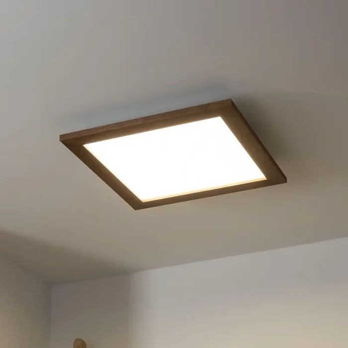 Ab Werk Brilagi – Dimmbare LED-Deckenleuchte SLIMFRAME WOOD LED/36W/230V 49,5×49,5 cm 3000-6000K dunkelbraun + Fernbedienung