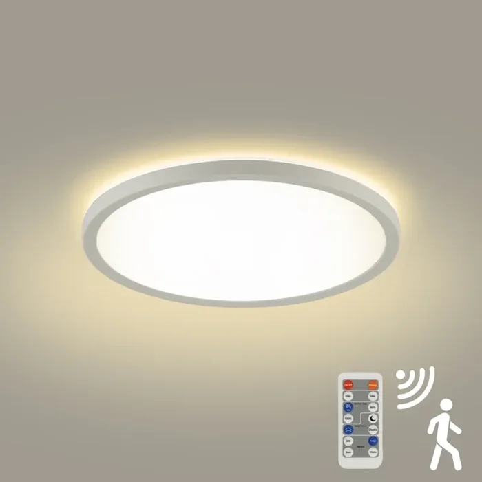 Ab Werk Brilagi – LED-Dimmleuchte mit Bewegungs- und Dämmerungssensor ULTRA SLIM LED/18W/230V Ø 30 cm + Fernbedienung