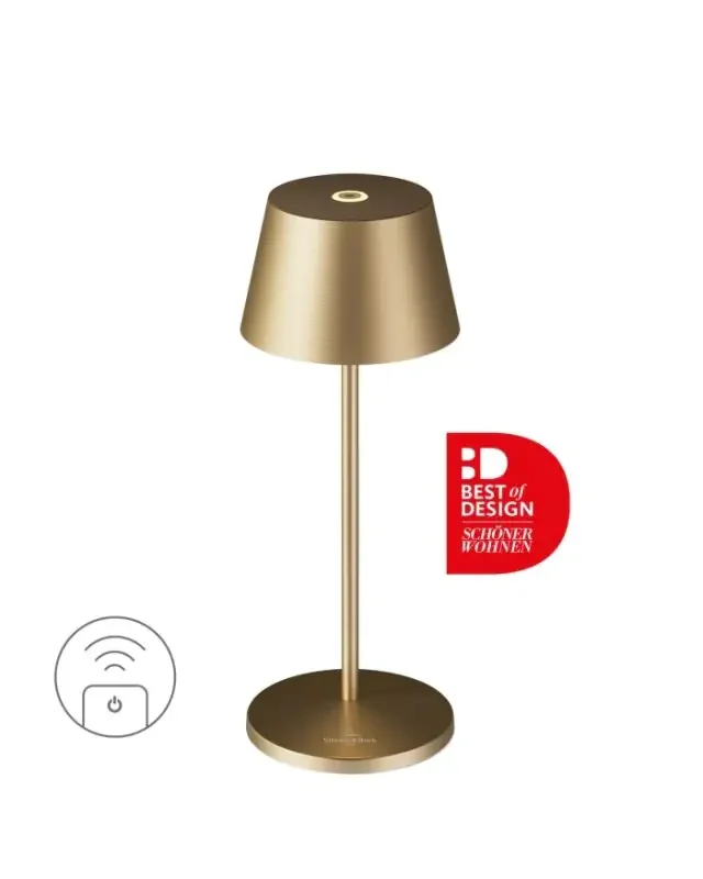 Ab Werk Villeroy & Boch Seoul Micro RC gold gebürstet Akku Tischleuchte