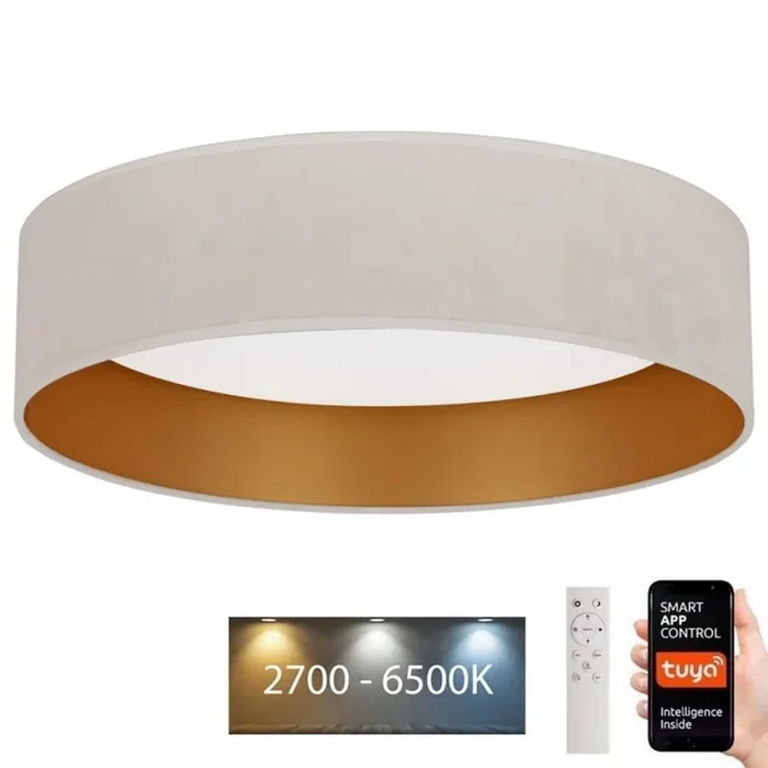 Abverkauf Brilagi – Dimmbare LED-Deckenleuchte VELVET SMART LED/24W/230V d 45 cm 2700-6500K Wi-Fi Tuya + Fernbedienung