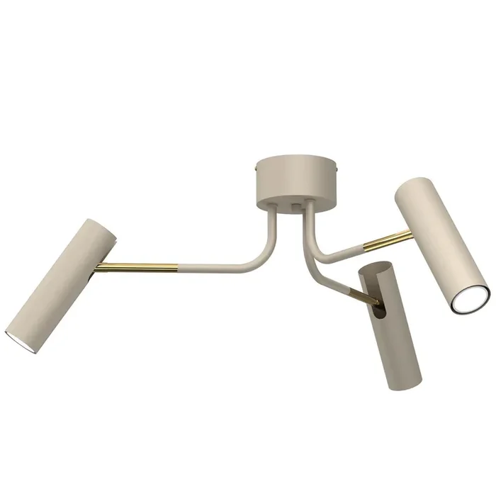 Aktuell Deckenspot Metall in Gold H:27 cm 3-flammig flexibel