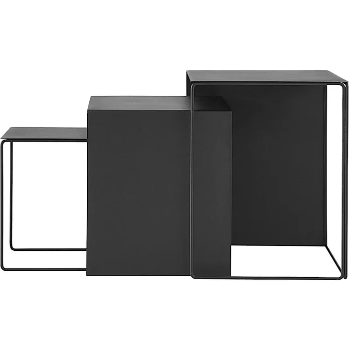 Angebot Cluster Tische 3er-Set – schwarz