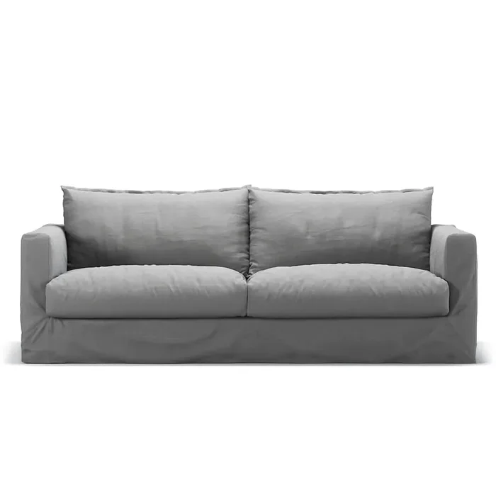 Angebot Le Grand Air Nou 3-Sitzer-Sofa Baumwolle, Hellgrau