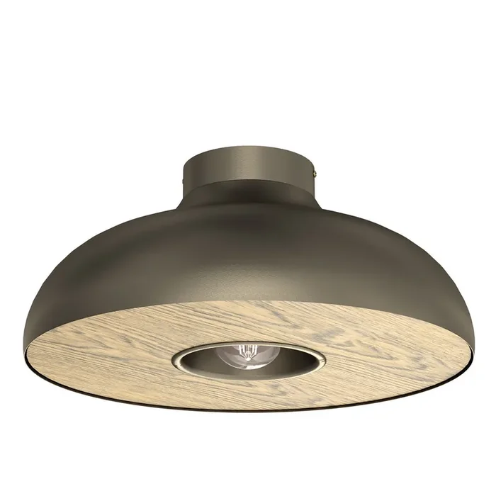 Angebot Runde Deckenlampe Metall Gold Natur Ø39 cm akzentuiert
