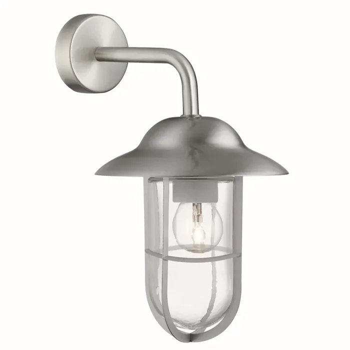 Außen Gartenlampe maritim Silber satiniert Großhandel