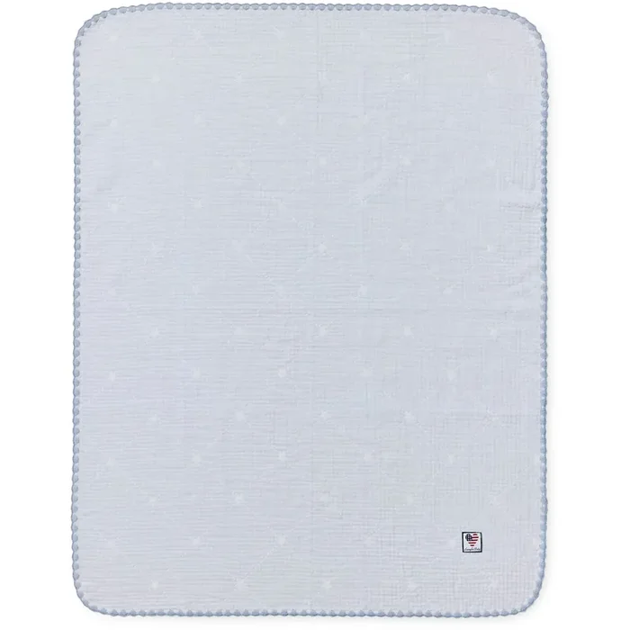 Baby Signature Star Decke 70×75 cm, Weiß / Blau Sonderangebot