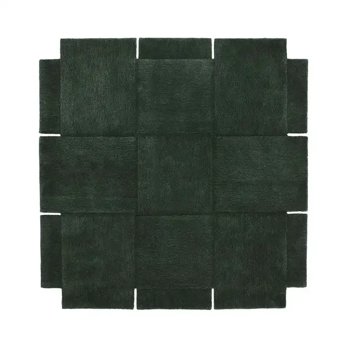Basket Teppich Grün 180×180 cm Neue Ware