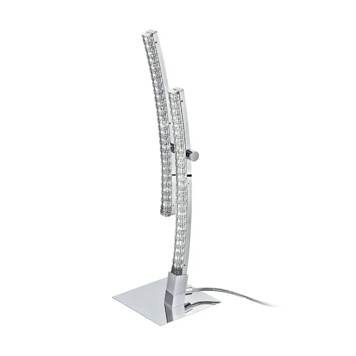 Begrenztes Angebot Eglo 96098 Pertini LED Tischleuchte 2×4,2W Stahl Alu Chrom