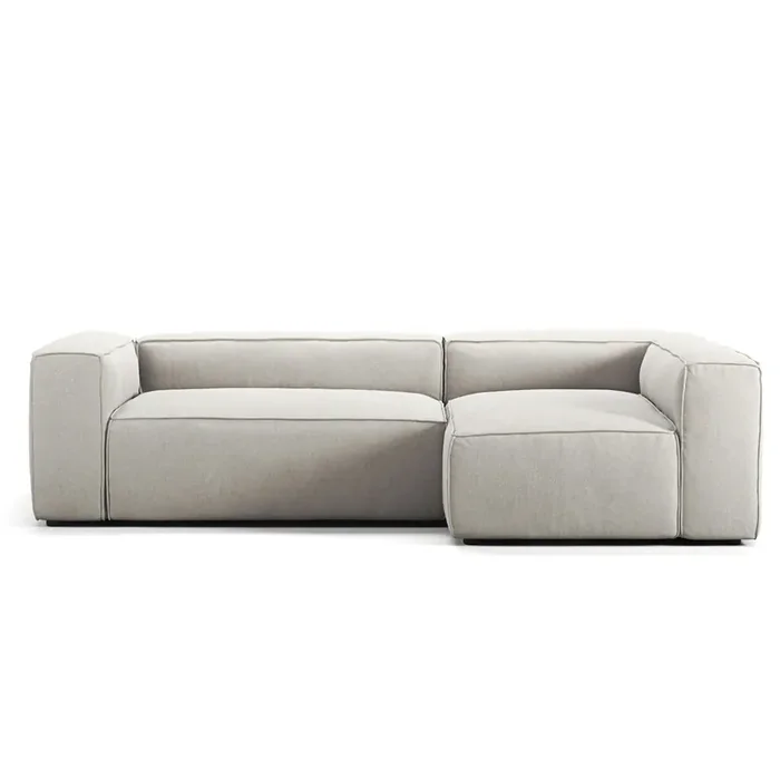 Beliebt Grand 3-Sitzer-Sofa Liege Rechts, Moon White