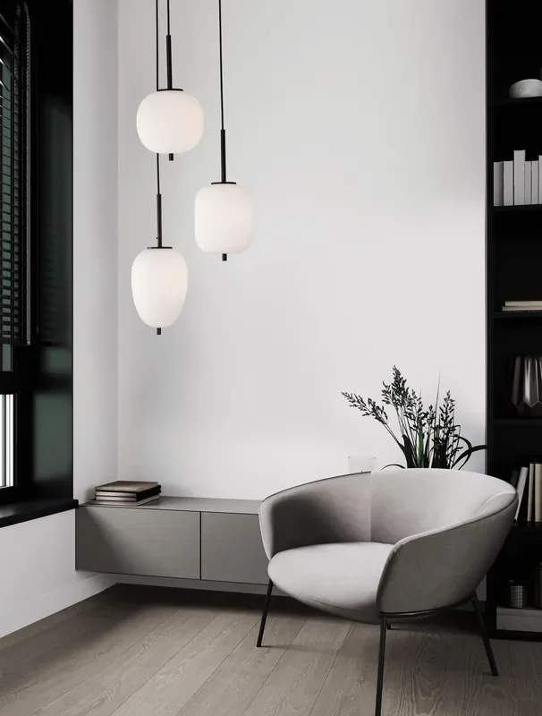 Beliebt Nova Luce LATO Pendelleuchte E14 3-fach Schwarz 120x30cm dimmbar 9624078