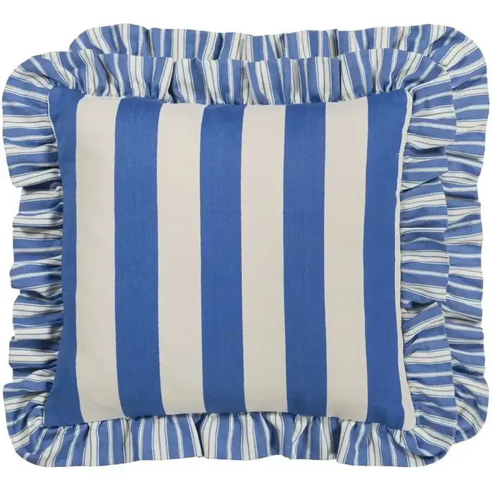 Berkeley Stripe Kissen 43×43 cm, Cobalt Kostenfreie Lieferung