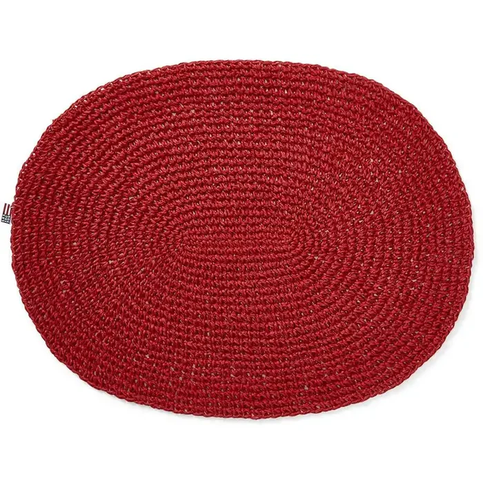 Bestpreis Oval Paper Straw Tischset 35×45 cm, Rot