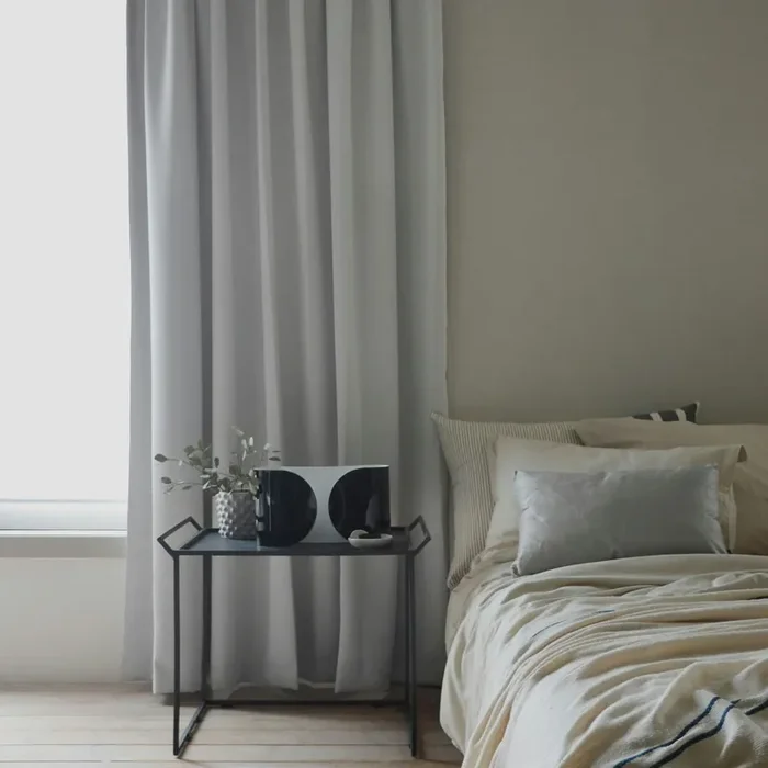 Bestseller Hotel Blackout-Vorhang 290×290 cm, Pearl White