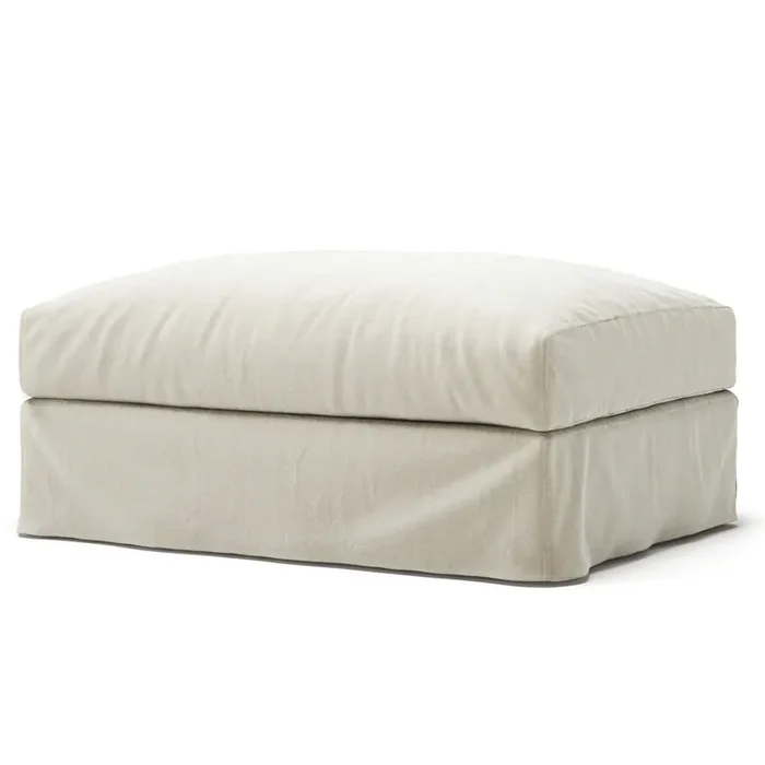 Bezug Für Le Grand Air Fußhocker Leinen, Creamy White Original