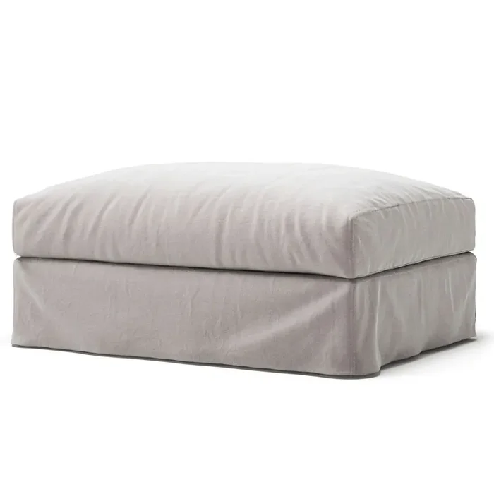 Bezug Für Le Grand Air Fußhocker Leinen, Misty Grey Großhandel