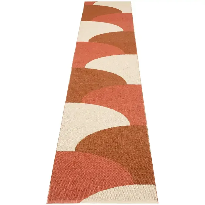 Billig Hill Teppich 70×360 cm, Brick / Rust / Cream