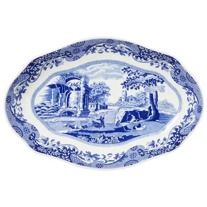 Blue Italian Teller, 14×21,5 cm Kostenloser Rückversand