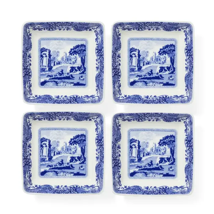 Blue Italian Teller 8×8 cm, 4-er Set Geprüft