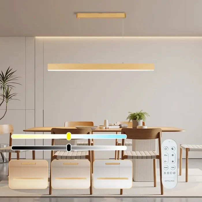 Brilagi – dimmbarer LED-Kronleuchter SLEEKLINE SMART LED/40W/230V Wi-Fi Tuya Eichen-Dekor + Fernbedienung Finale Aktion