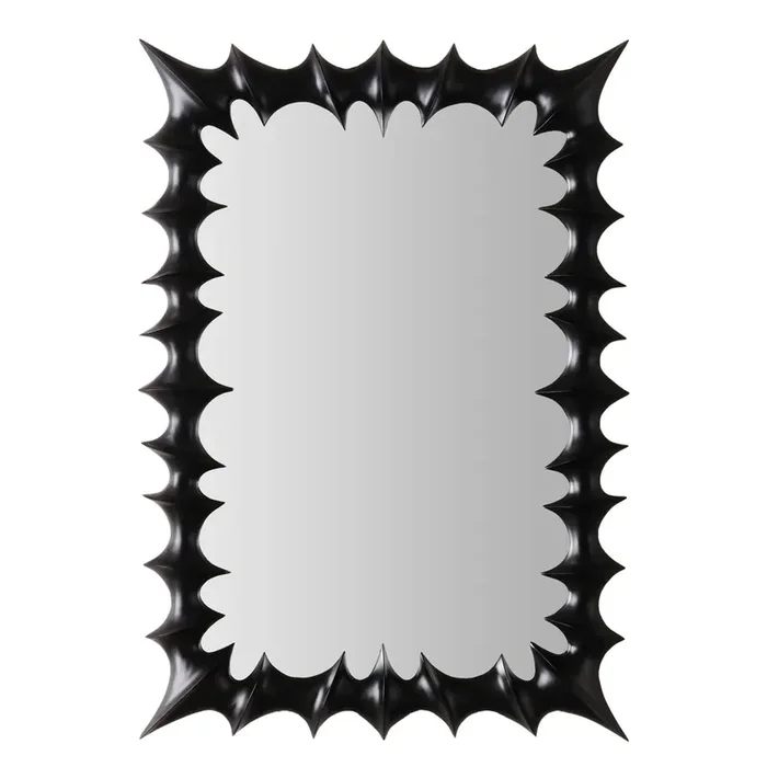Brutalist Wandspiegel Klein, Schwarz Neue Kollektion