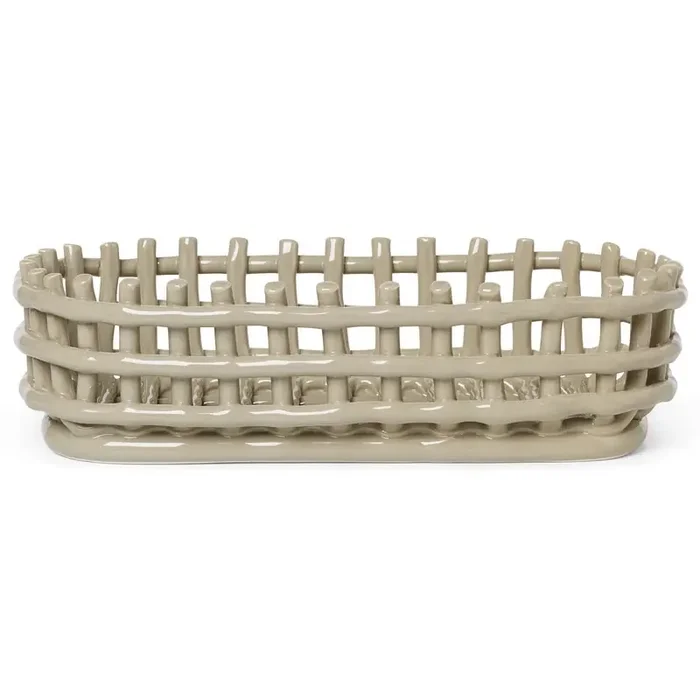 Ceramic Korb Oval, Cashmere Direktkauf