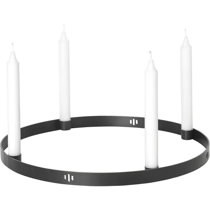 Circle Candle Holder Black Brass, Large Geld-Zurück-Garantie