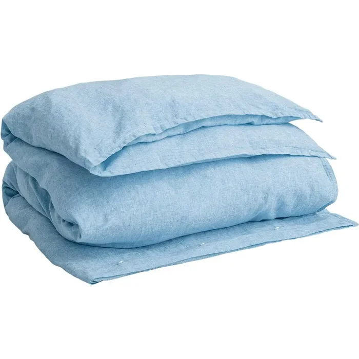 Cotton Linen Bettdeckenbezug Silver Lake Blue, 220×220 cm Mengenrabatt