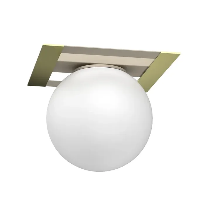 Deckenlampe Glas Metall in Beige Gold B:22 cm E27 Kugel Angebot