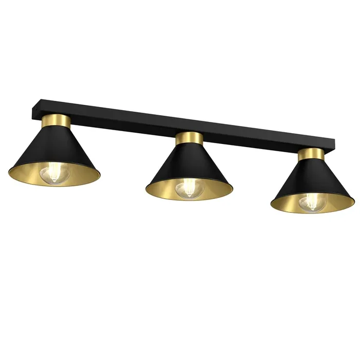 Deckenleuchte Metall 3-flammig 70 cm lang Loft E27 Geld-Zurück-Garantie
