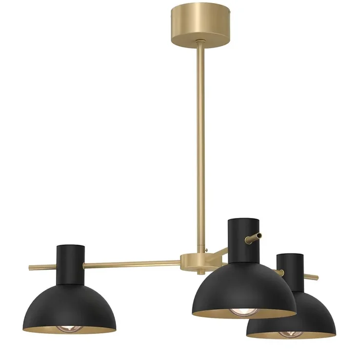 Deckenleuchte Metall in Schwarz Gold E27 3-flmg elegant Sale