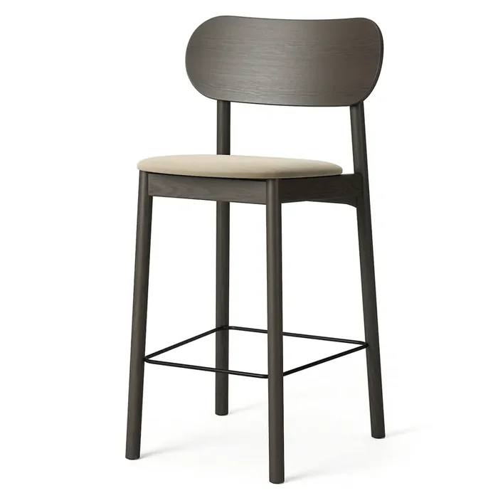 Elephant Barstuhl, Dunkel Eiche / Beige Samt Top-Angebot