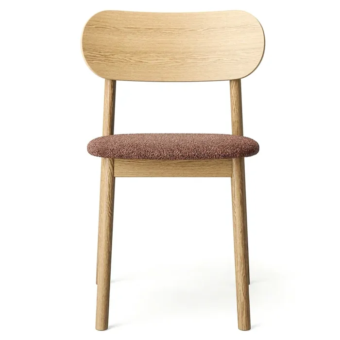 Elephant Stuhl, Natürlich Eiche / Rostfarben Bouclé-Stoff Begrenztes Angebot