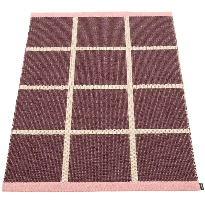 Exklusiv Criss Pop Kunststoffmatte 70×100 cm, Burgundy / Cream / Piglet