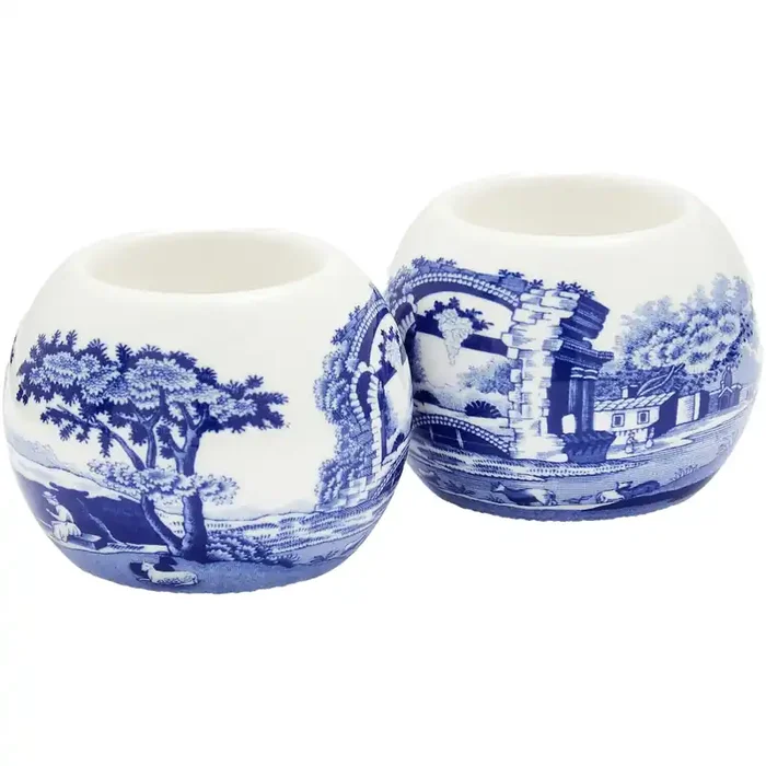 Expressversand Blue Italian Kerzenhalter, 2-er Set
