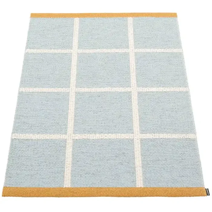 Geld-Zurück-Garantie Criss Pop Kunststoffmatte 70×100 cm, Blue Fog / Vanilla / Ochre