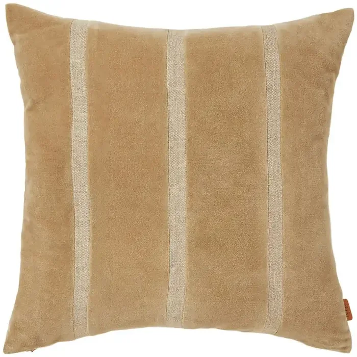 Handgefertigt Senti Stripe Zierkissen 50×50 cm, Dark Sand