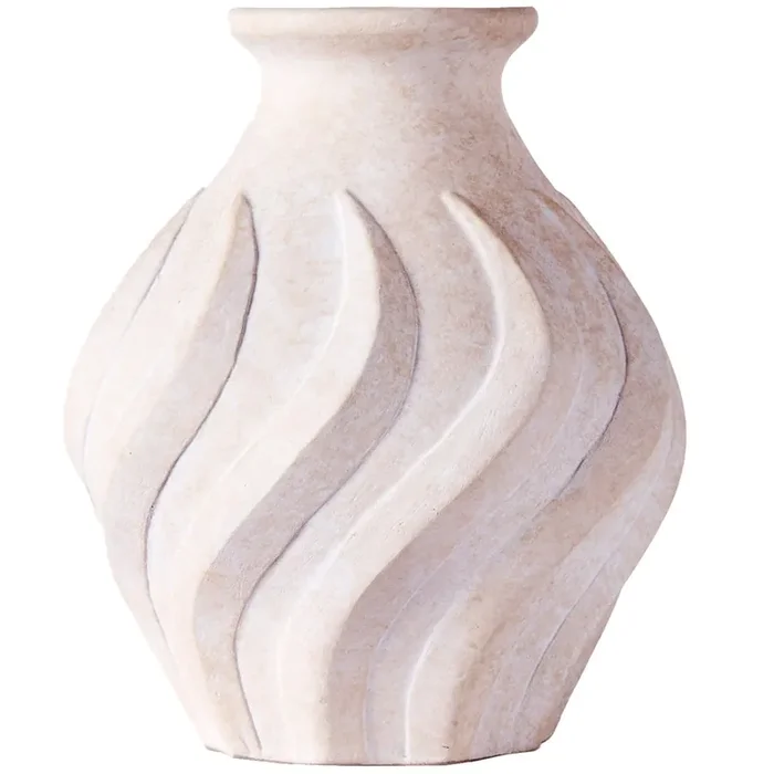 Heißes Angebot Swirl Vase Groß, Weiß