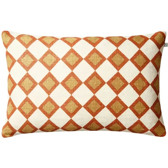 Hochwertig Jodhpur Kissenbezug 40×60 cm, Apricot Orange / Khaki