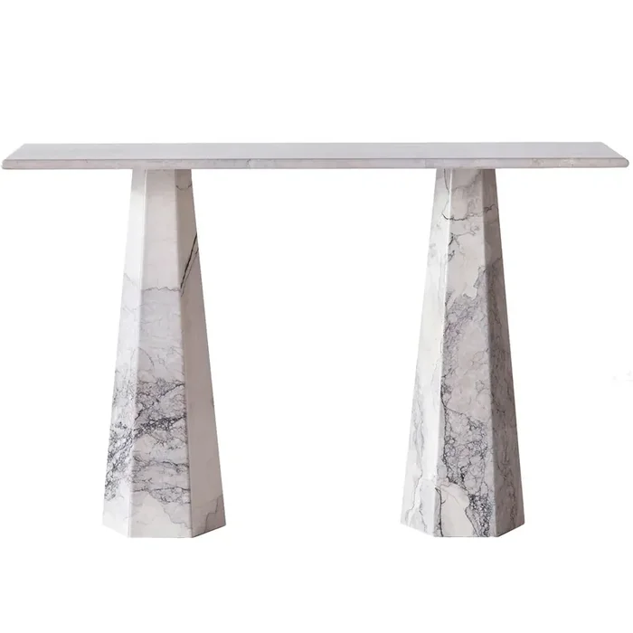 Im Trend Hexagon Konsolentisch, Albanian Grey Marmor