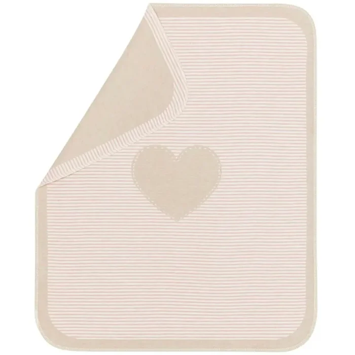 Juwel Babydecke 70×90 cm Heart, Light Pink Hochwertig