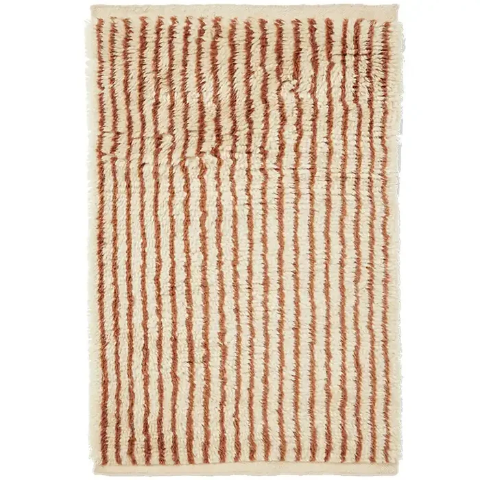 Kami Knotted Teppich 80×120 cm, Altweiß / Rotbraun Kostenfreie Lieferung