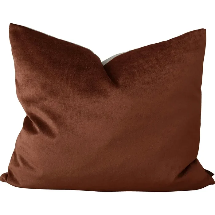 Kostenloser Rückversand Focus Recycling Linen/Velvet Kissen 50×60 cm, Rostrot