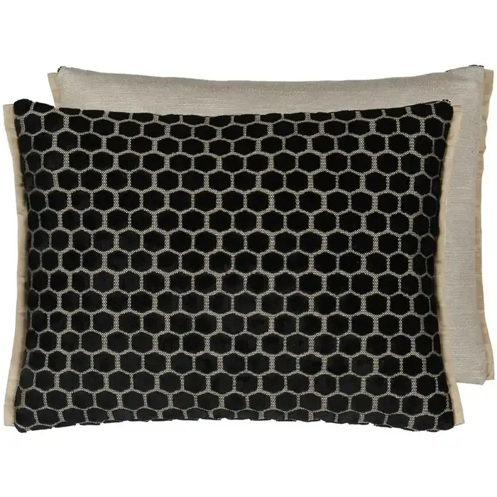Letzte Chance Jabot Kissen 30×40 cm, Noir