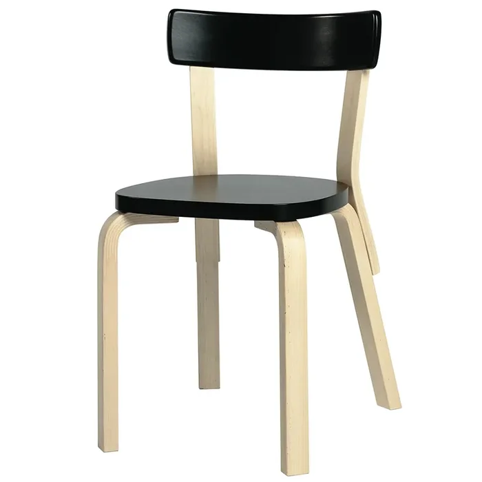 Limited Edition Stuhl 69, Schwarz/Birke