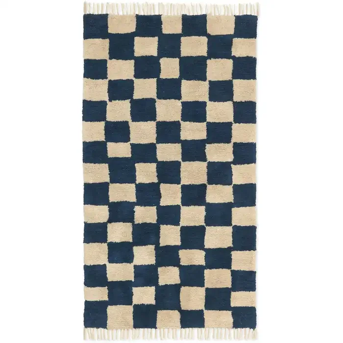 Mara Waschbarer Teppich 80×150 cm, Deep Blue Kracherpreis