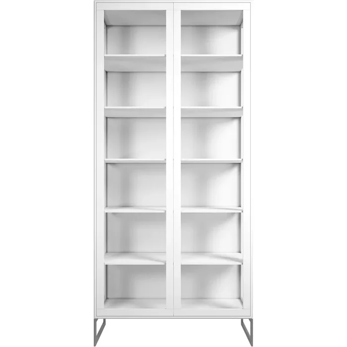 Neue Ware Line Glasvitrine, Weiß