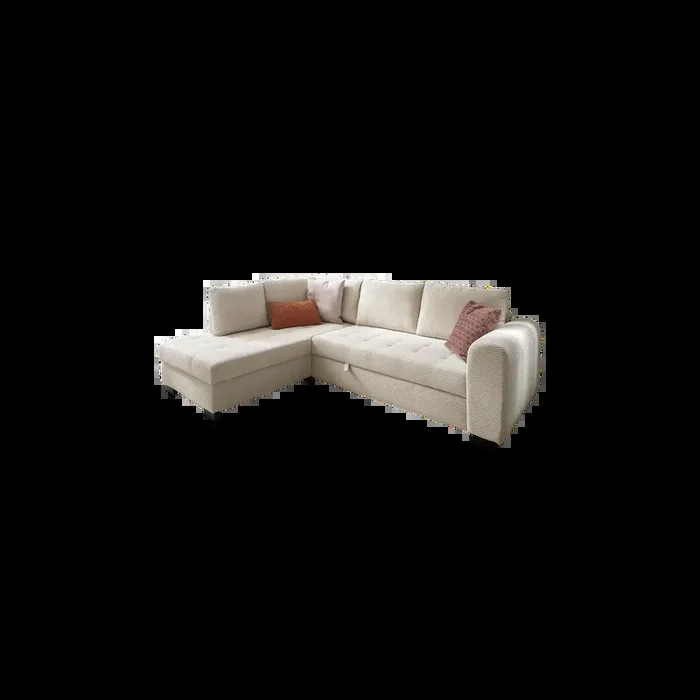 Nur Für Kurze Zeit Ecksofa Joanna Beige Ottomane links