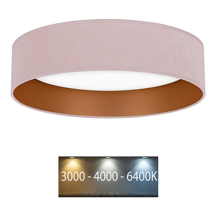 Nur Heute Brilagi – LED-Deckenleuchte VELVET LED/12W/230V d. 30 cm 3000K/4000K/6400K rosa/gold