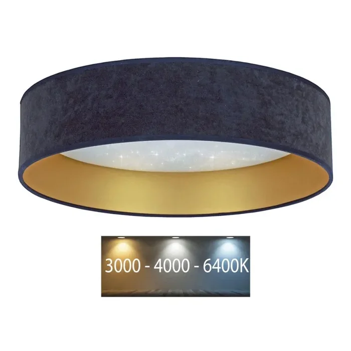Nur Heute Brilagi – LED-Deckenleuchte VELVET STAR LED/36W/230V d. 55 cm 3000K/4000K/6400K blau/gold