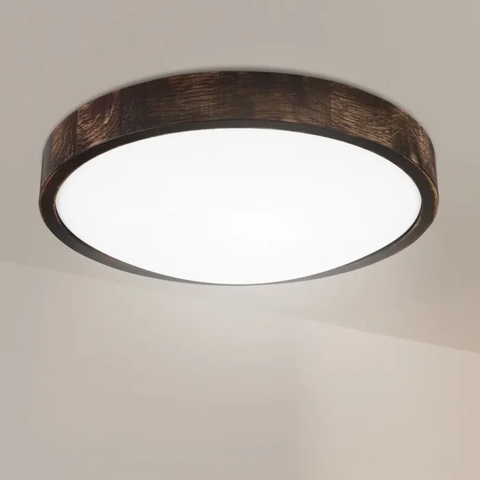 Original Brilagi – LED-Deckenleuchte CARVALHO SLIM SMOKEY, 36 W, 230 V, Eiche, Ø 37,5 cm